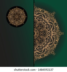 Mandala background for book cover,  invitation. Vector illustration