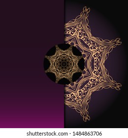 Mandala background for book cover,  invitation. Vector illustration