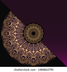 Mandala background for book cover,  invitation. Vector illustration