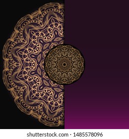 Mandala background for book cover,  invitation. Vector illustration
