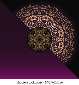 Mandala background for book cover,  invitation. Vector illustration