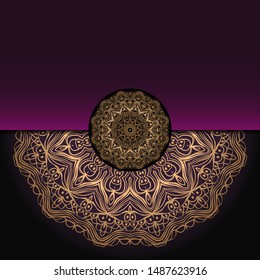 Mandala background for book cover,  invitation. Vector illustration