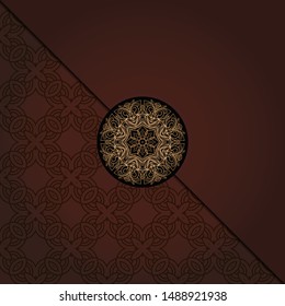 Mandala background for book cover,  invitation. Vector illustration