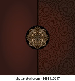 Mandala background for book cover,  invitation. Vector illustration