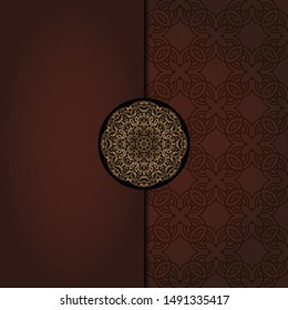 Mandala background for book cover,  invitation. Vector illustration