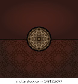 Mandala background for book cover,  invitation. Vector illustration
