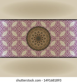 Mandala background for book cover,  invitation. Vector illustration