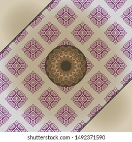 Mandala background for book cover,  invitation. Vector illustration