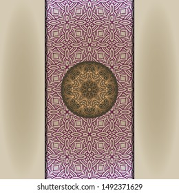 Mandala background for book cover,  invitation. Vector illustration