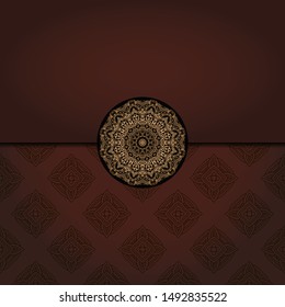 Mandala background for book cover,  invitation. Vector illustration