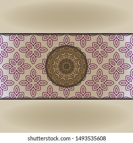 Mandala background for book cover,  invitation. Vector illustration