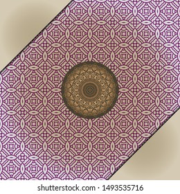 Mandala background for book cover,  invitation. Vector illustration