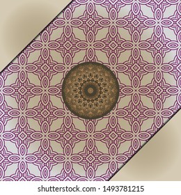Mandala background for book cover,  invitation. Vector illustration