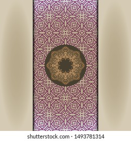 Mandala background for book cover,  invitation. Vector illustration