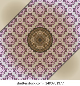 Mandala background for book cover,  invitation. Vector illustration