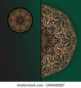 Mandala background for book cover,  invitation. Vector illustration