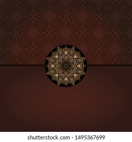 Mandala background for book cover,  invitation. Vector illustration