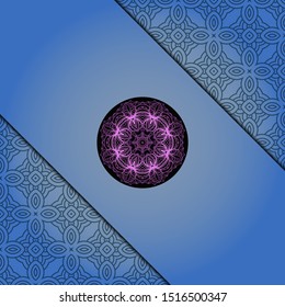 Mandala background for book cover,  invitation. Vector illustration