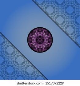 Mandala background for book cover,  invitation. Vector illustration