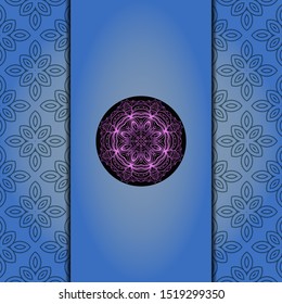 Mandala background for book cover,  invitation. Vector illustration