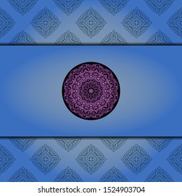 Mandala background for book cover,  invitation. Vector illustration