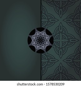 Mandala background for book cover,  invitation. Vector illustration