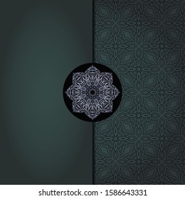 Mandala background for book cover,  invitation. Vector illustration