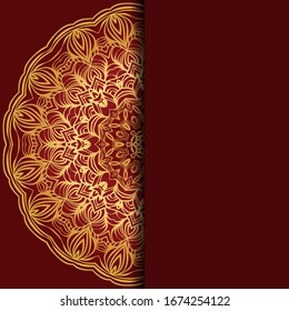 Mandala background for book cover, invitation. Vector illustration