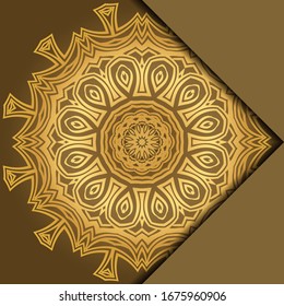 Mandala background for book cover, invitation. Vector illustration