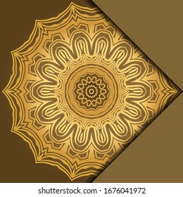 Mandala background for book cover, invitation. Vector illustration
