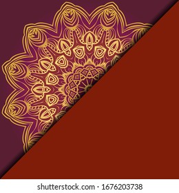 Mandala background for book cover, invitation. Vector illustration