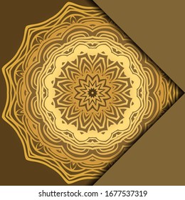 Mandala background for book cover, invitation. Vector illustration