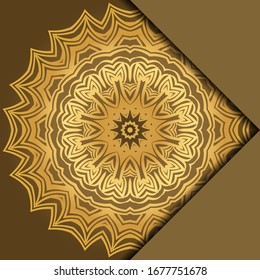 Mandala background for book cover, invitation. Vector illustration
