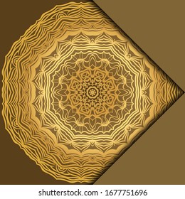 Antecedentes de Mandala para la portada del libro, invitación. Ilustración del vector