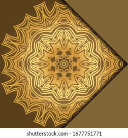 Mandala Hintergrund für Buchumschlag, Einladung. Vektorillustration