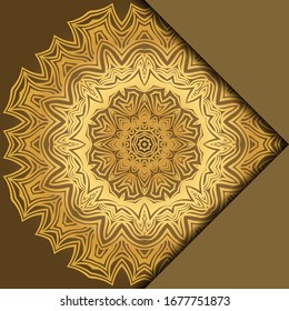 Mandala background for book cover, invitation. Vector illustration