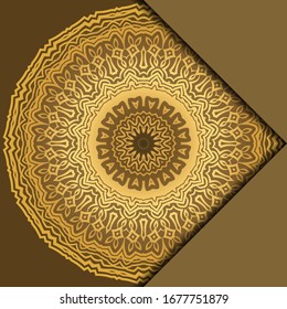 Mandala background for book cover, invitation. Vector illustration