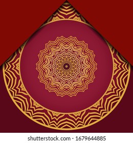 Mandala background for book cover, invitation. Vector illustration
