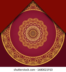 Mandala background for book cover, invitation. Vector illustration