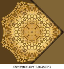 Mandala background for book cover, invitation. Vector illustration