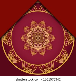 Mandala background for book cover, invitation. Vector illustration