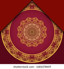 Mandala background for book cover, invitation. Vector illustration
