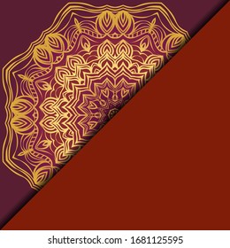 Mandala background for book cover, invitation. Vector illustration