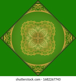 Mandala background for book cover, invitation. Vector illustration