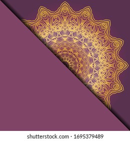 Mandala background for book cover, invitation. Vector illustration