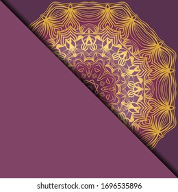 Mandala background for book cover, invitation. Vector illustration