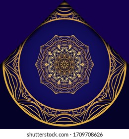 Mandala Hintergrund für Buchumschlag, Einladung. Vektorgrafik