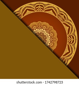 Mandala background for book cover, invitation. Vector illustration