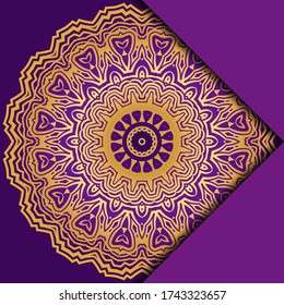 Antecedentes de Mandala para la portada del libro, invitación. Ilustración del vector