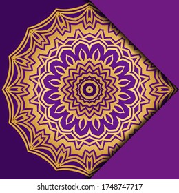 Antecedentes de Mandala para la portada del libro, invitación. Ilustración del vector